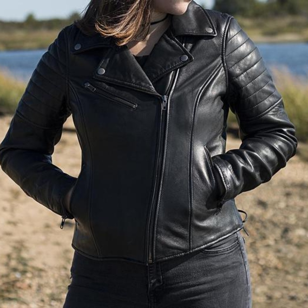 NWT Princess Leather Fashion & Riding Jacket Black